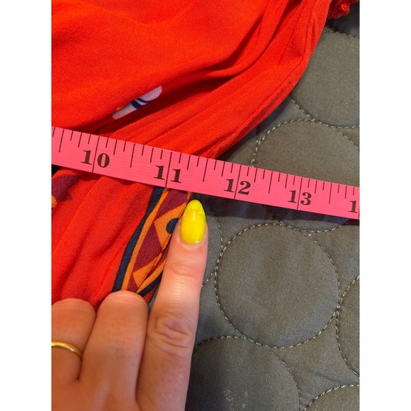 Flying Tomato Red Floral Off Shoulder Mini Dress Bohemian‎ Boho Festival Small - Picture 8 of 10